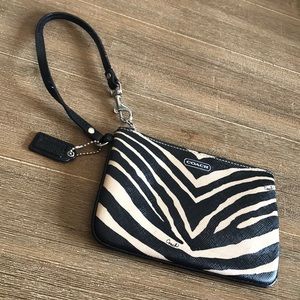 Zebra Print Coach Wristlet